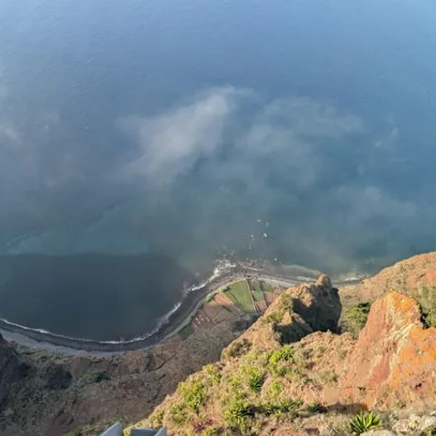 The coast seen from the Cabo Girao skywalk