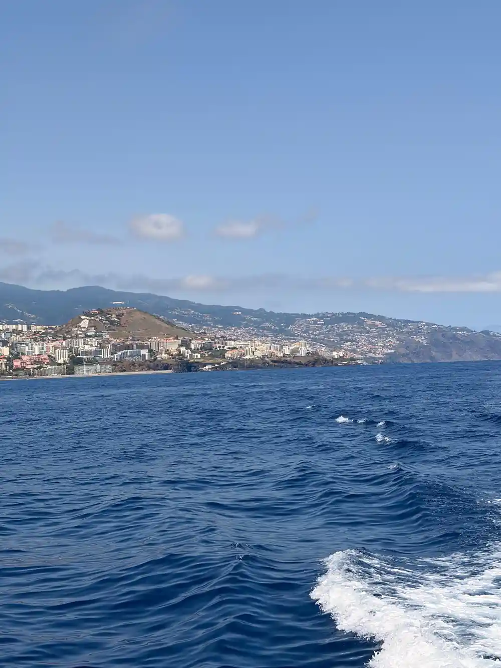 The Funchal shoreline from open water