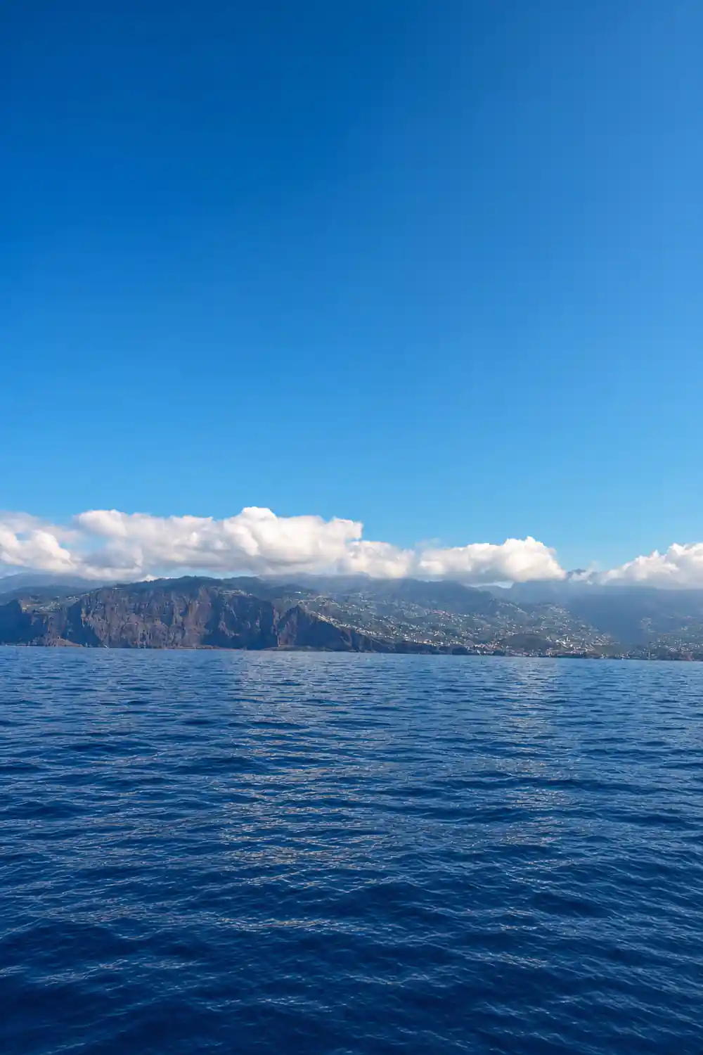 The Madeira coastline under cumulus from open water